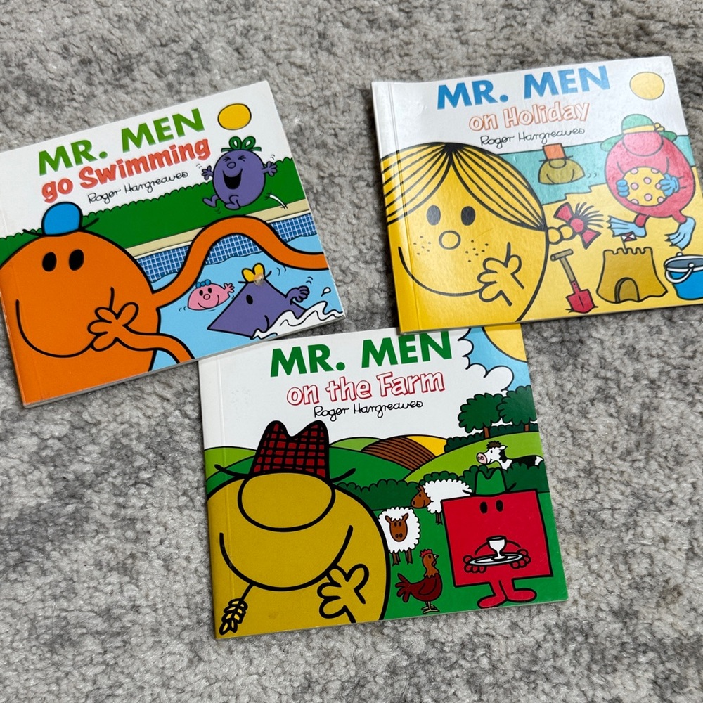 Little Miss Mr. Men Book Set - Orange, Yellow, Blue